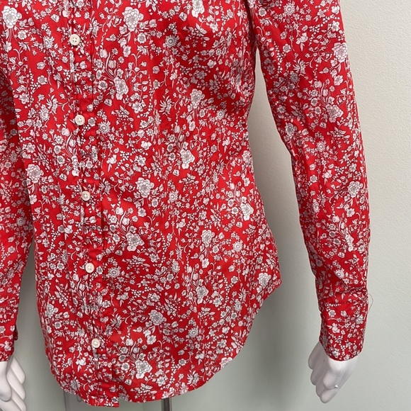 J. Crew Perfect Shirt Liberty London Summer Blooms Collection Floral Blouse 4 - Picture 3 of 7